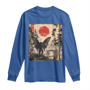 Mothman Japanese Long Sleeve Shirt Vintage Cryptid Graphic Ukiyo-e Art Funny