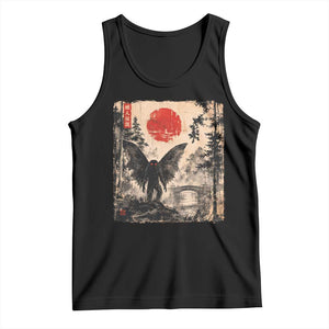 Mothman Japanese Tank Top Vintage Cryptid Graphic Ukiyo-e Art Funny