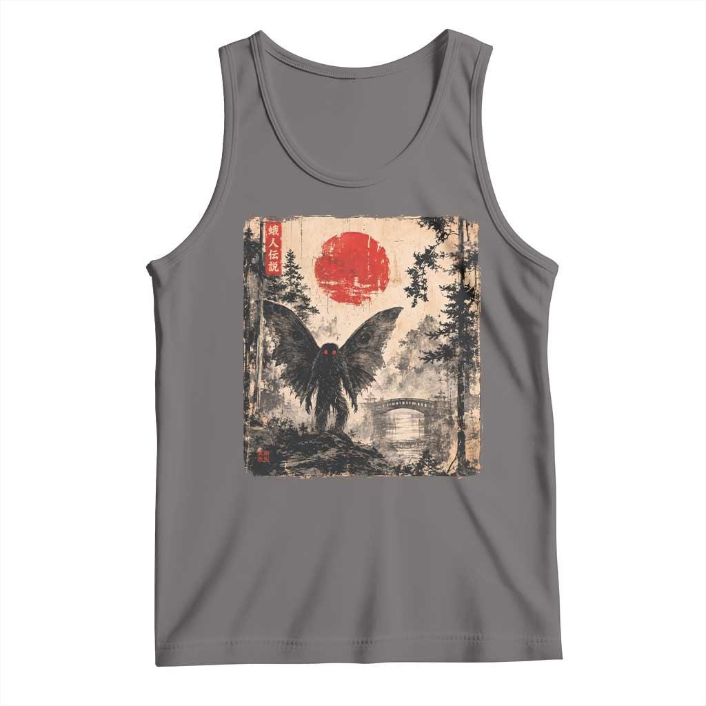 Mothman Japanese Tank Top Vintage Cryptid Graphic Ukiyo-e Art Funny