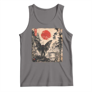 Mothman Japanese Tank Top Vintage Cryptid Graphic Ukiyo-e Art Funny