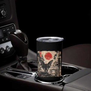 Mothman Japanese Tumbler Cup Vintage Cryptid Graphic Ukiyo-e Art Funny