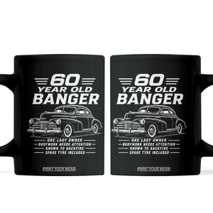 Vintage Car 60th Birthday Graphic Coffee Mug Funny 60 Year Old Gift Banger Car Guy