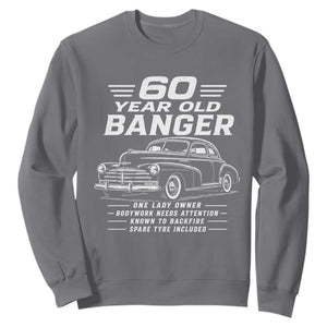 Vintage Car 60th Birthday Graphic Sweatshirt Funny 60 Year Old Gift Banger Car Guy