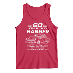 Vintage Car 60th Birthday Graphic Tank Top Funny 60 Year Old Gift Banger Car Guy