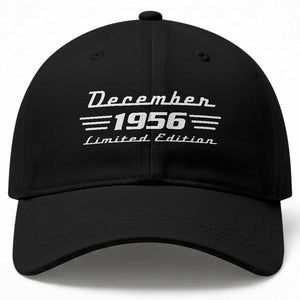 1956 December 70th Birthday Baseball Cap Vintage Limited Edition 70 Year Old Gift