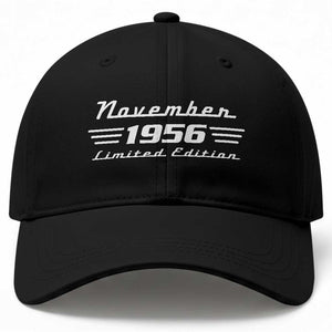 1956 November 70th Birthday Baseball Cap Vintage Limited Edition 70 Year Old Gift