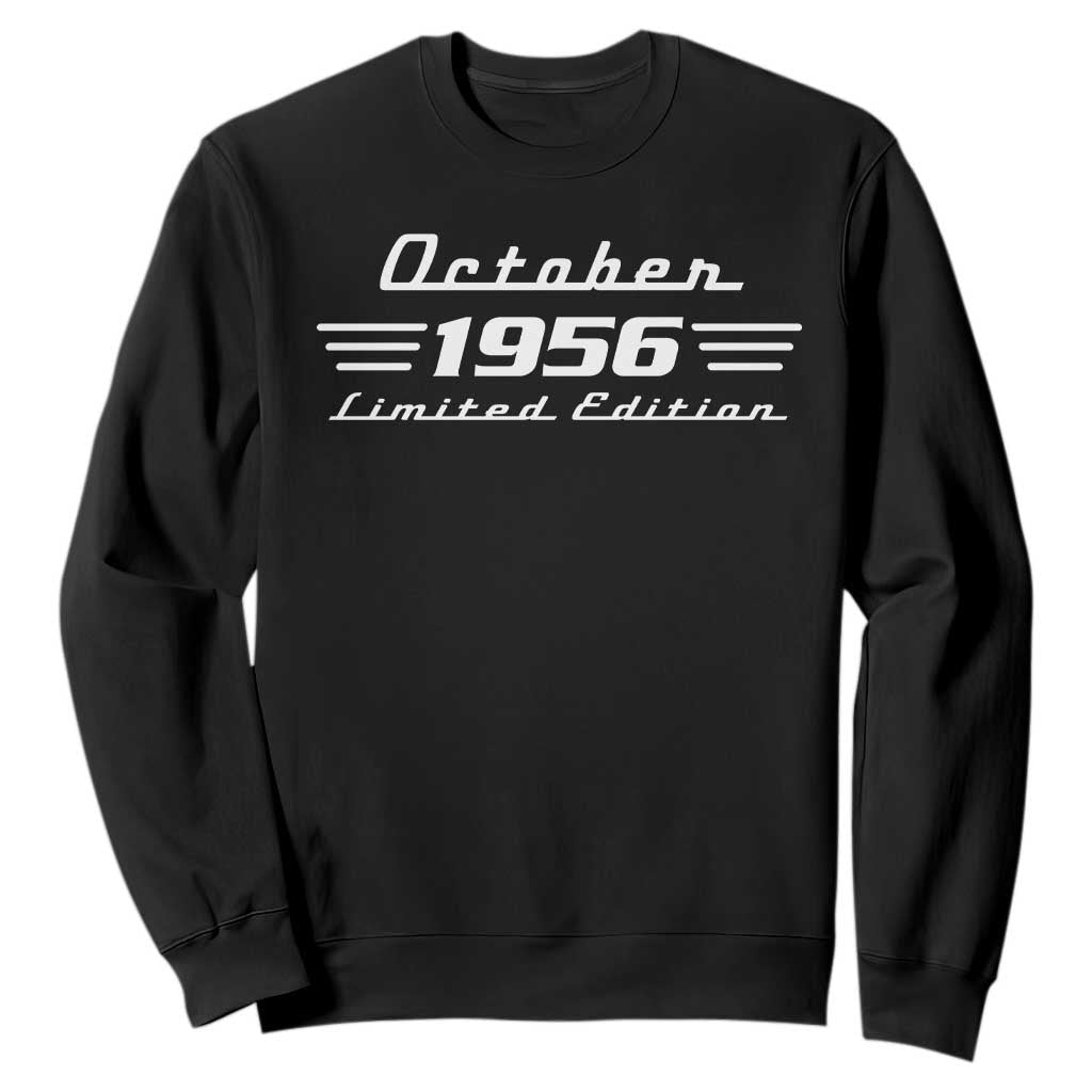 1956 October 70th Birthday Sweatshirt Vintage Limited Edition 70 Year Old Gift