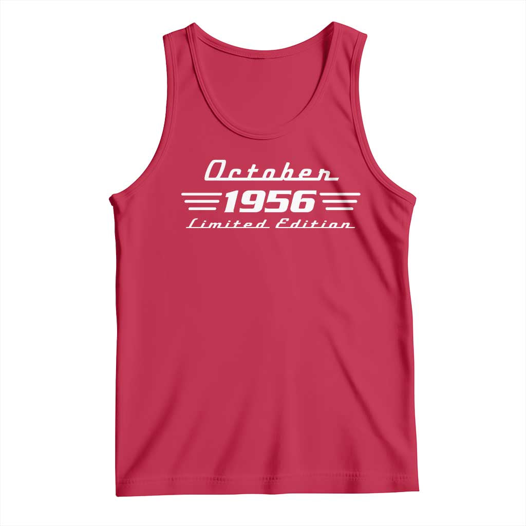 1956 October 70th Birthday Tank Top Vintage Limited Edition 70 Year Old Gift