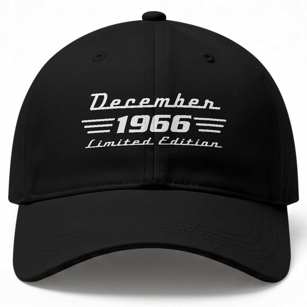 1966 December 60th Birthday Baseball Cap Vintage Limited Edition 60 Year Old Gift