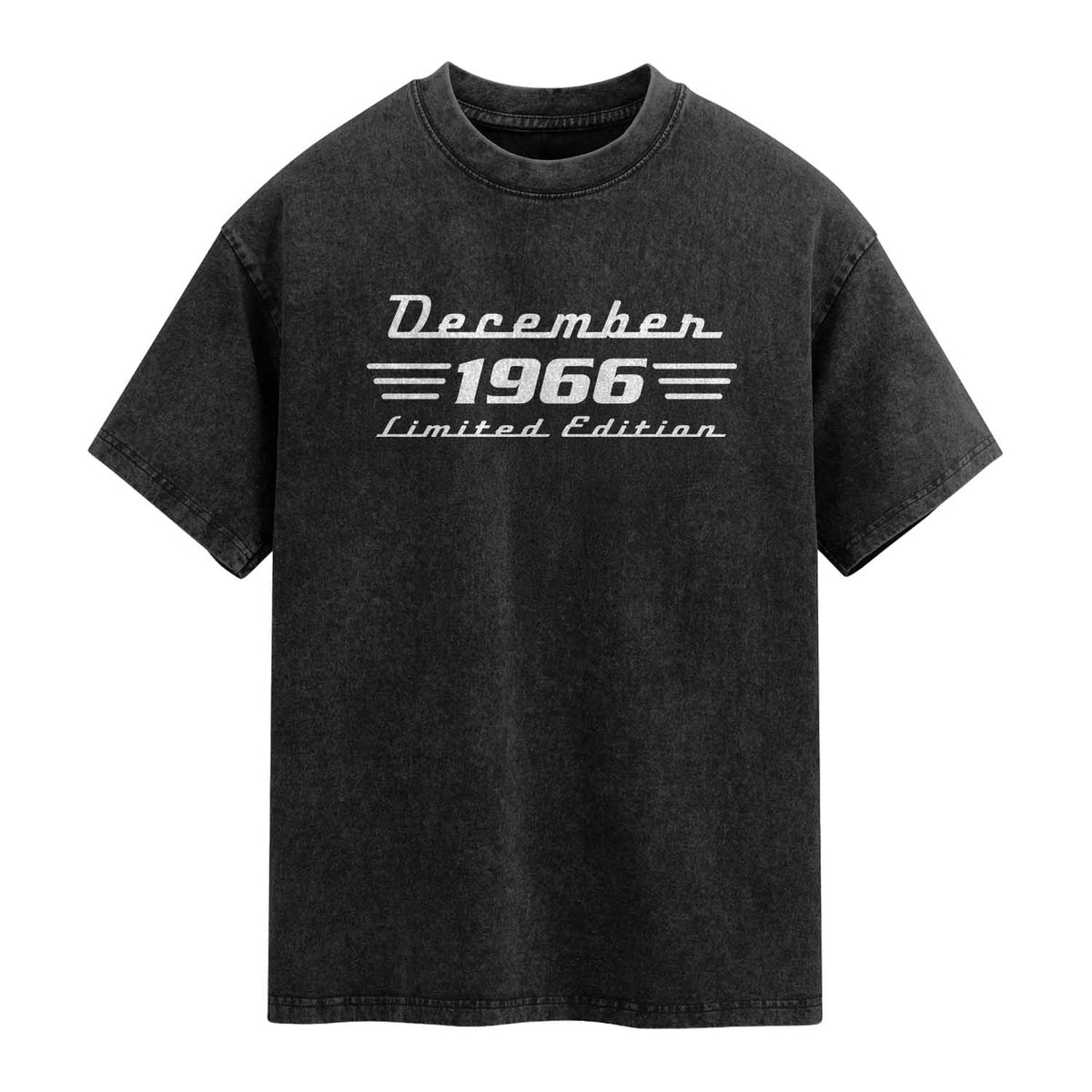 1966 December 60th Birthday Washed Cotton T-Shirt Vintage Limited Edition 60 Year Old Gift