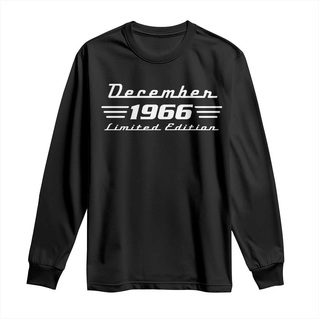 1966 December 60th Birthday Long Sleeve Shirt Vintage Limited Edition 60 Year Old Gift