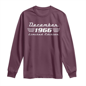 1966 December 60th Birthday Long Sleeve Shirt Vintage Limited Edition 60 Year Old Gift