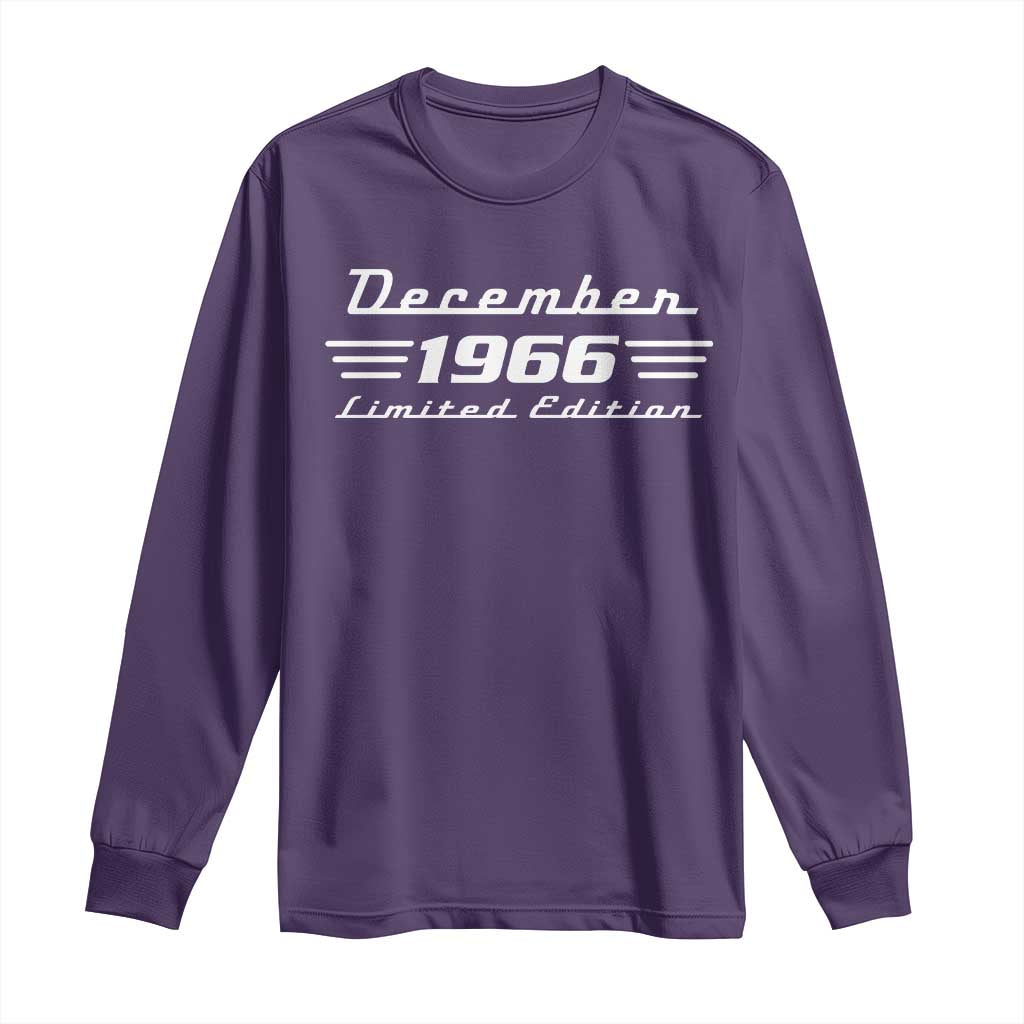 1966 December 60th Birthday Long Sleeve Shirt Vintage Limited Edition 60 Year Old Gift