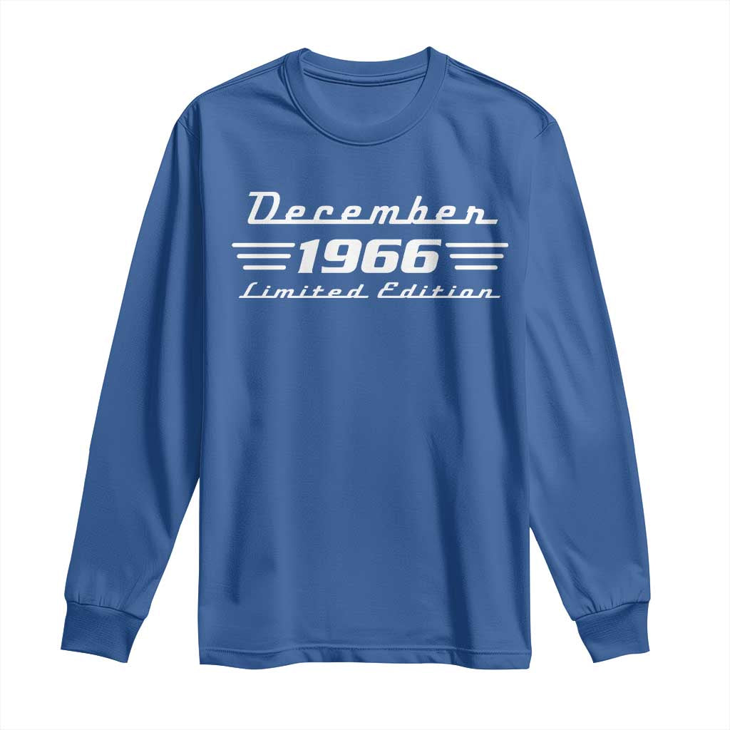 1966 December 60th Birthday Long Sleeve Shirt Vintage Limited Edition 60 Year Old Gift
