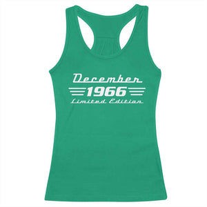 1966 December 60th Birthday Racerback Tank Top Vintage Limited Edition 60 Year Old Gift