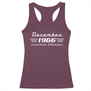 1966 December 60th Birthday Racerback Tank Top Vintage Limited Edition 60 Year Old Gift