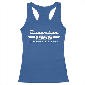 1966 December 60th Birthday Racerback Tank Top Vintage Limited Edition 60 Year Old Gift