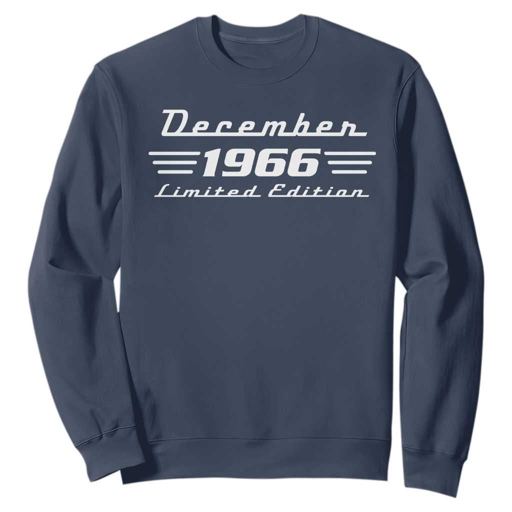 1966 December 60th Birthday Sweatshirt Vintage Limited Edition 60 Year Old Gift
