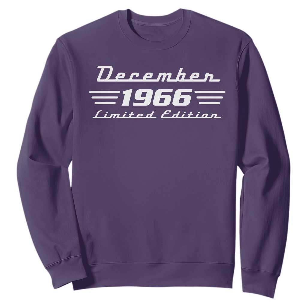 1966 December 60th Birthday Sweatshirt Vintage Limited Edition 60 Year Old Gift