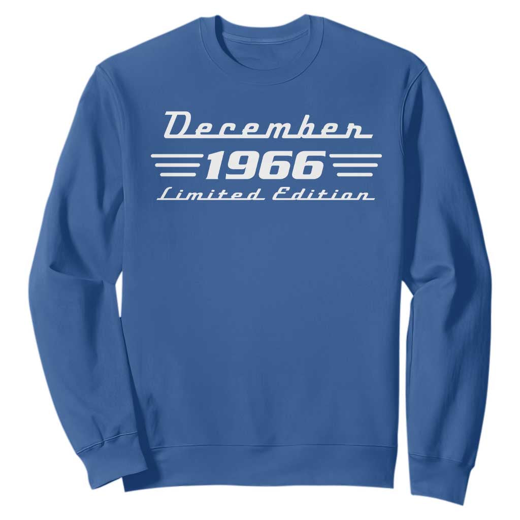 1966 December 60th Birthday Sweatshirt Vintage Limited Edition 60 Year Old Gift