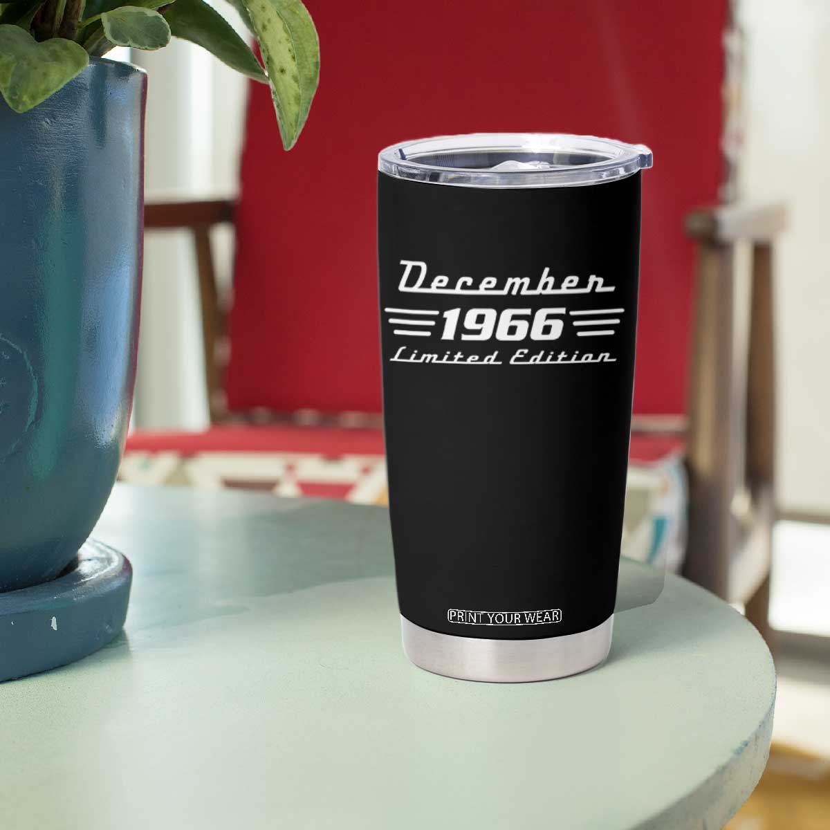 1966 December 60th Birthday Tumbler Cup Vintage Limited Edition 60 Year Old Gift