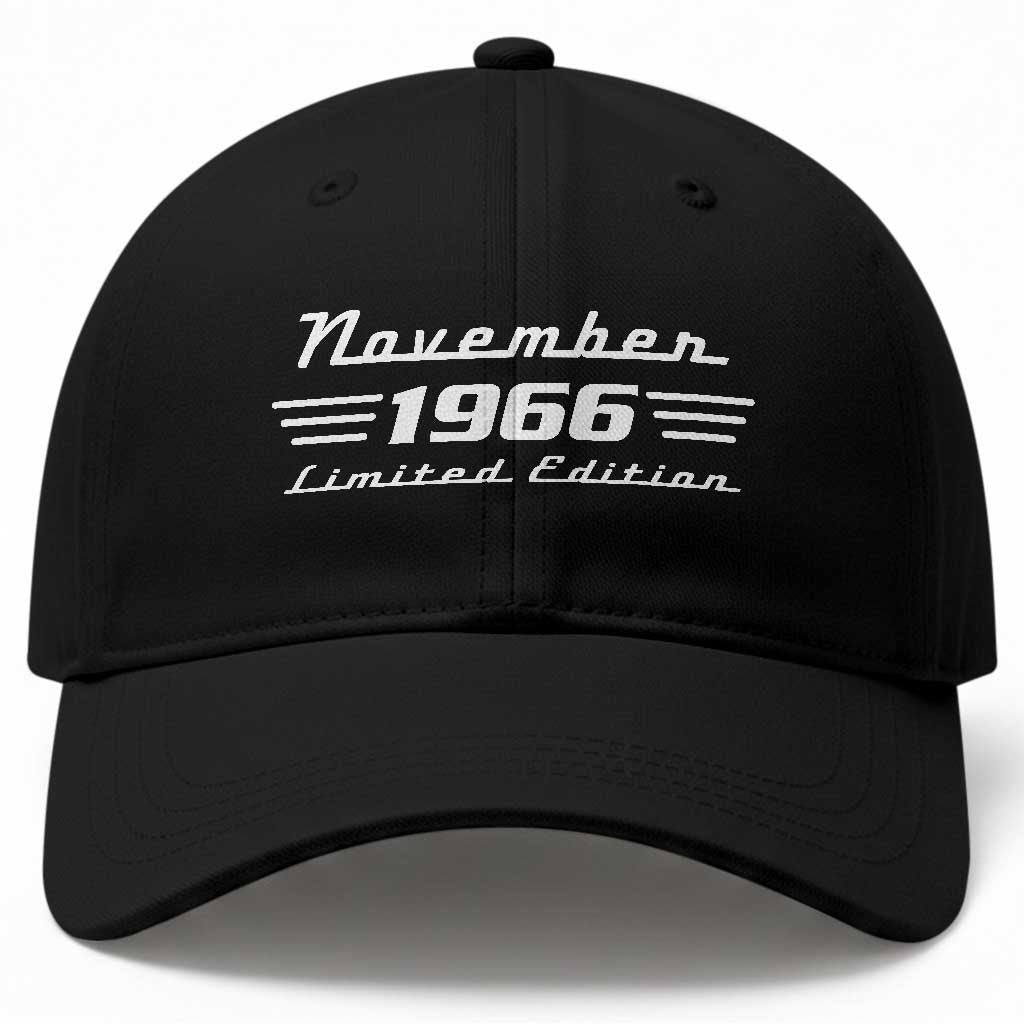 1966 November 60th Birthday Baseball Cap Vintage Limited Edition 60 Year Old Gift