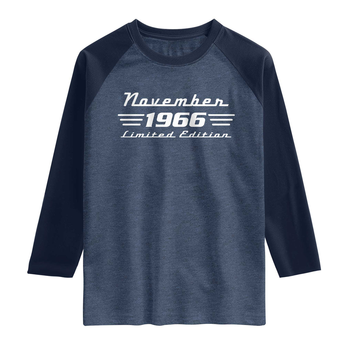1966 November 60th Birthday Raglan Shirt Vintage Limited Edition 60 Year Old Gift
