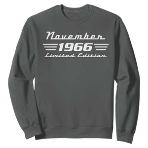 1966 November 60th Birthday Sweatshirt Vintage Limited Edition 60 Year Old Gift