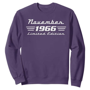 1966 November 60th Birthday Sweatshirt Vintage Limited Edition 60 Year Old Gift