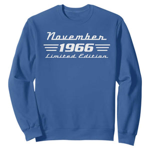 1966 November 60th Birthday Sweatshirt Vintage Limited Edition 60 Year Old Gift