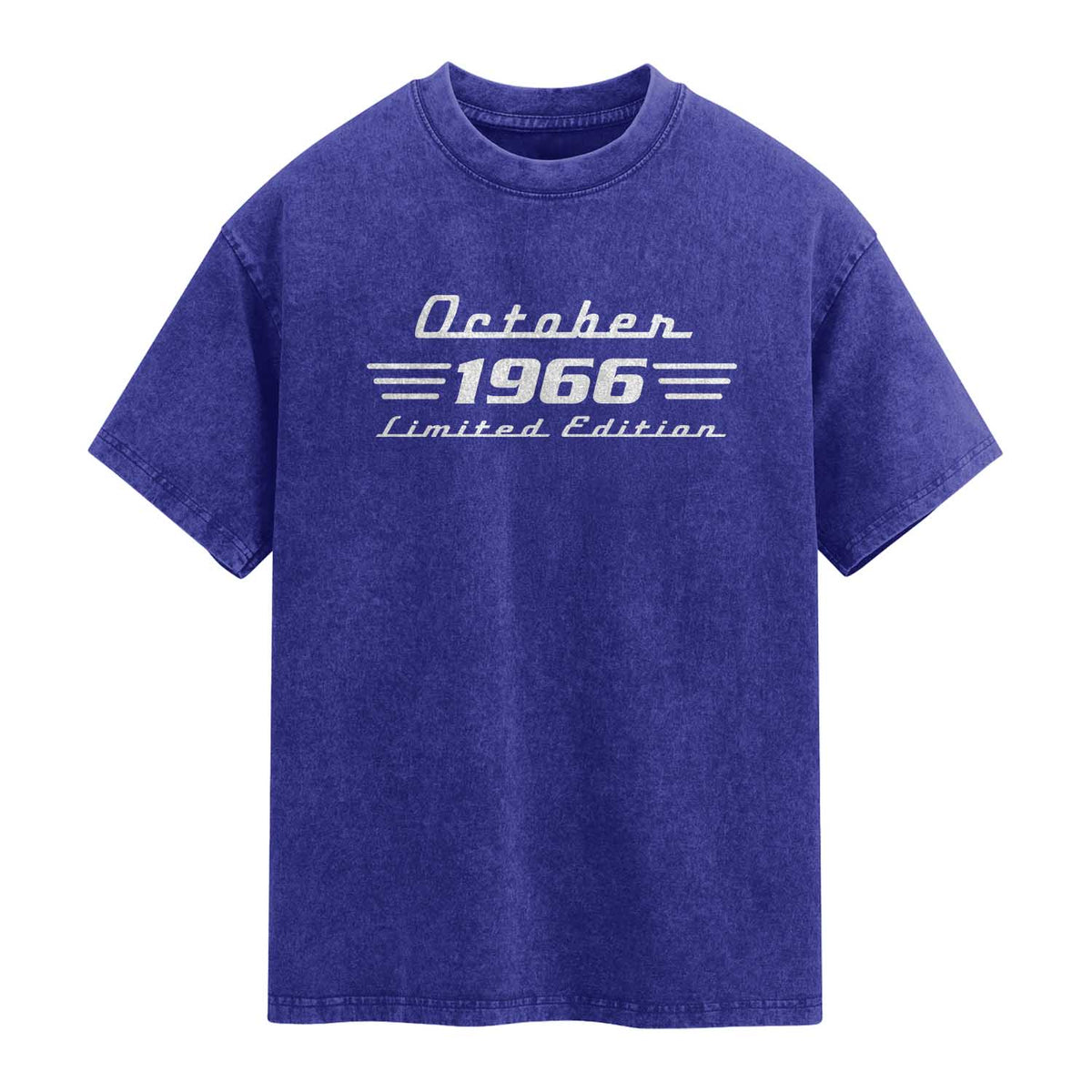 1966 October 60th Birthday Washed Cotton T-Shirt Vintage Limited Edition 60 Year Old Gift