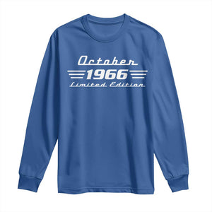 1966 October 60th Birthday Long Sleeve Shirt Vintage Limited Edition 60 Year Old Gift