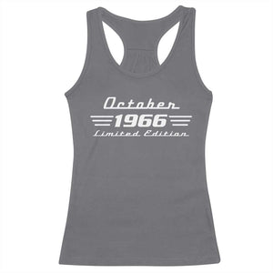 1966 October 60th Birthday Racerback Tank Top Vintage Limited Edition 60 Year Old Gift