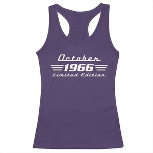 1966 October 60th Birthday Racerback Tank Top Vintage Limited Edition 60 Year Old Gift