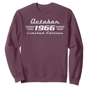 1966 October 60th Birthday Sweatshirt Vintage Limited Edition 60 Year Old Gift