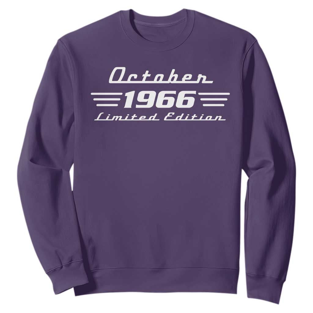 1966 October 60th Birthday Sweatshirt Vintage Limited Edition 60 Year Old Gift