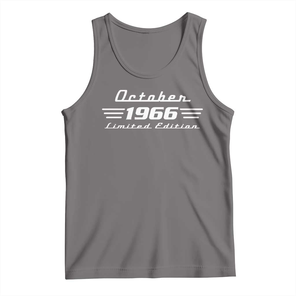 1966 October 60th Birthday Tank Top Vintage Limited Edition 60 Year Old Gift