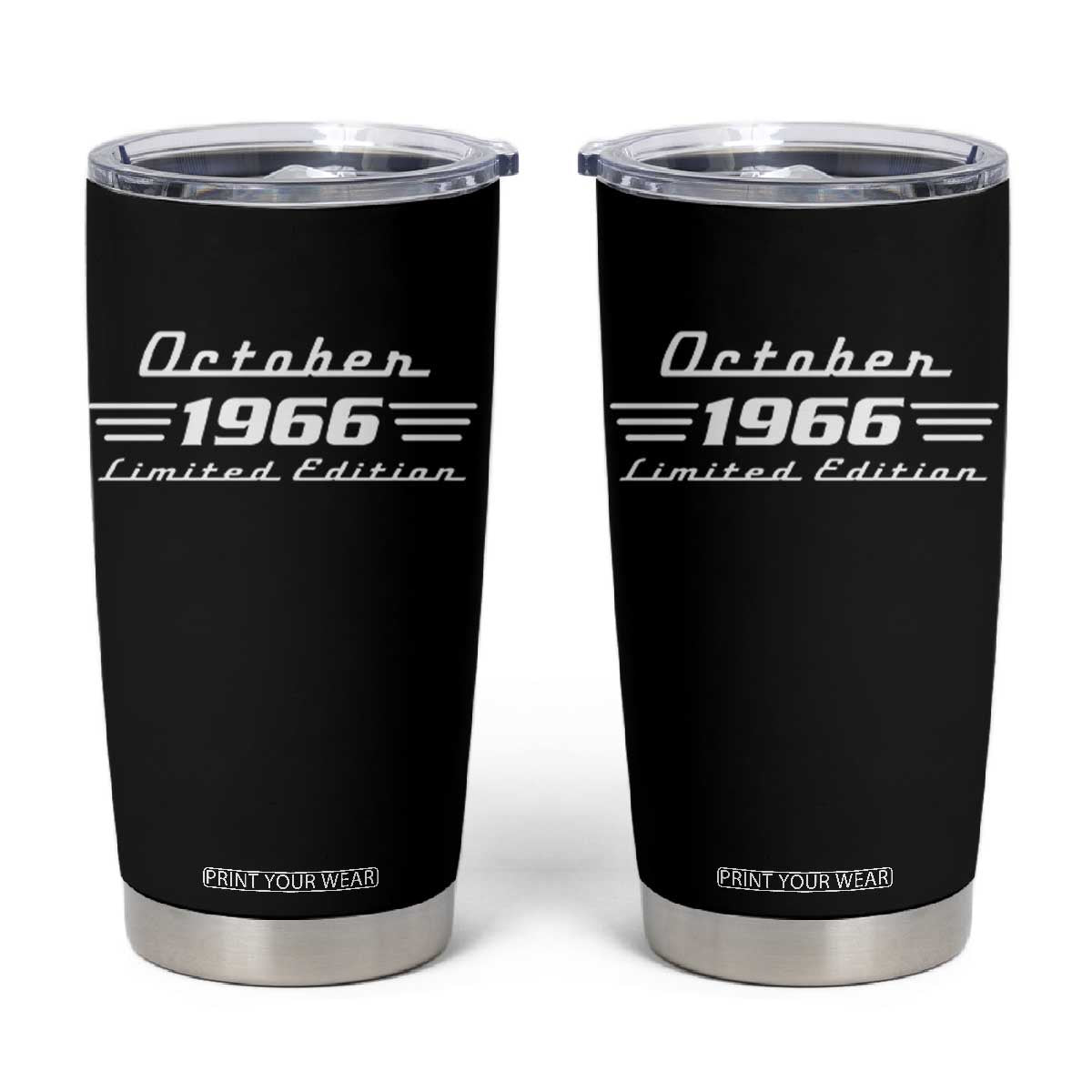 1966 October 60th Birthday Tumbler Cup Vintage Limited Edition 60 Year Old Gift