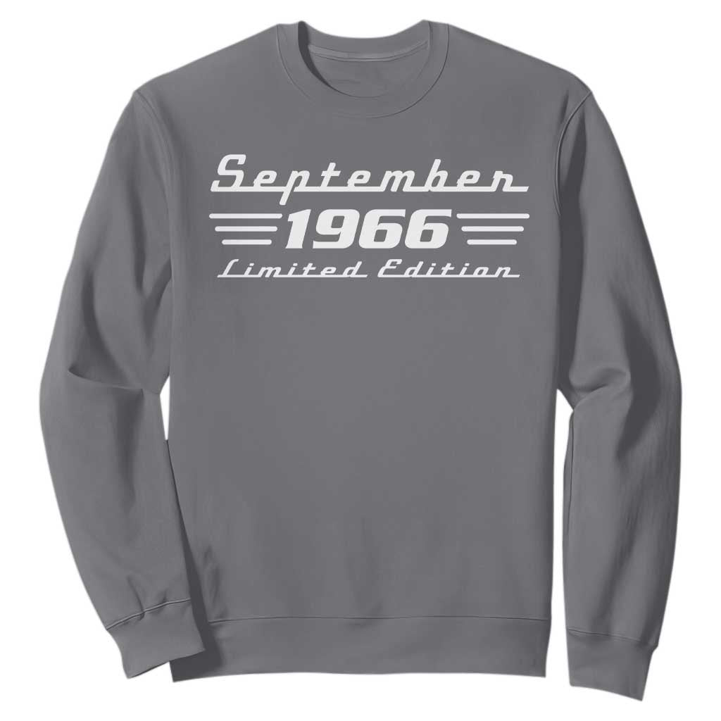 1966 September 60th Birthday Sweatshirt Vintage Limited Edition 60 Year Old Gift