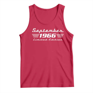 1966 September 60th Birthday Tank Top Vintage Limited Edition 60 Year Old Gift