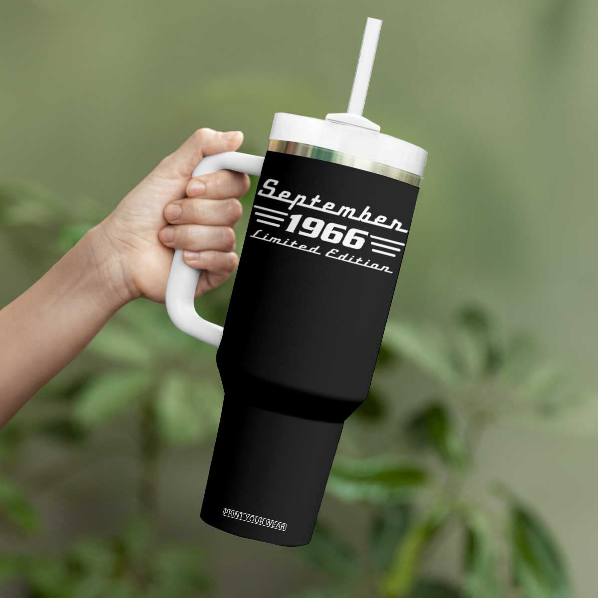 1966 September 60th Birthday Tumbler With Handle Vintage Limited Edition 60 Year Old Gift