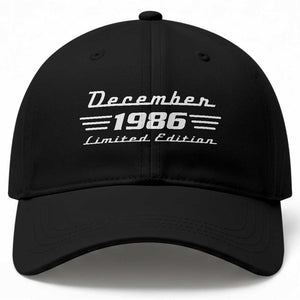 1986 December 40th Birthday Baseball Cap Vintage Limited Edition 40 Year Old Gift
