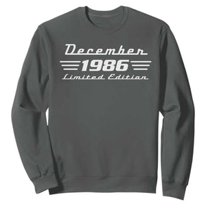 1986 December 40th Birthday Sweatshirt Vintage Limited Edition 40 Year Old Gift