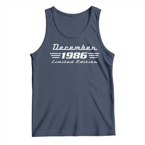1986 December 40th Birthday Tank Top Vintage Limited Edition 40 Year Old Gift