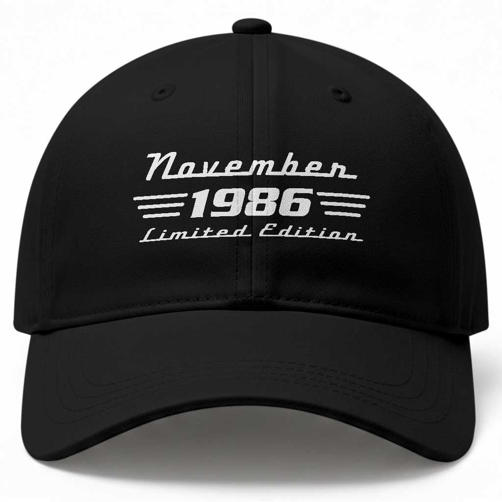 1986 November 40th Birthday Baseball Cap Vintage Limited Edition 40 Year Old Gift