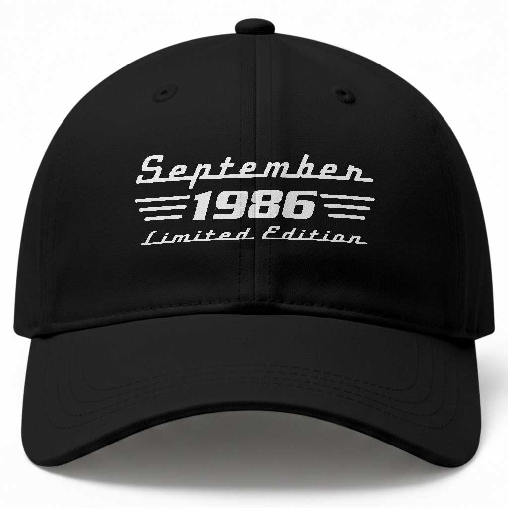 1986 September 40th Birthday Baseball Cap Vintage Limited Edition 40 Year Old Gift