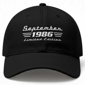 1986 September 40th Birthday Baseball Cap Vintage Limited Edition 40 Year Old Gift