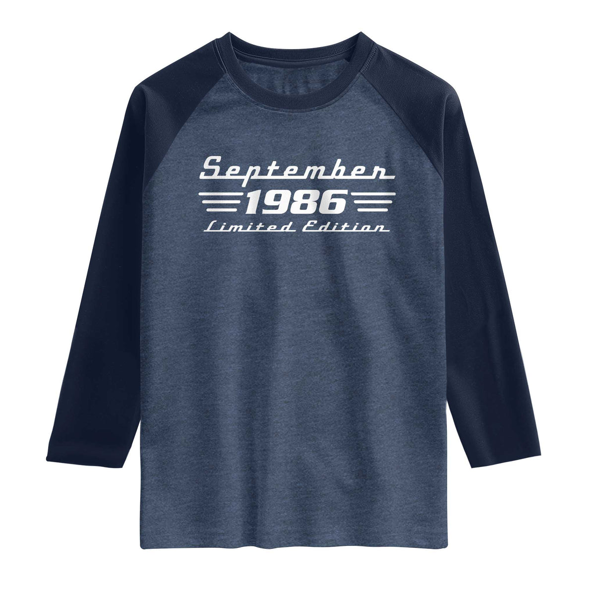 1986 September 40th Birthday Raglan Shirt Vintage Limited Edition 40 Year Old Gift
