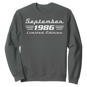 1986 September 40th Birthday Sweatshirt Vintage Limited Edition 40 Year Old Gift