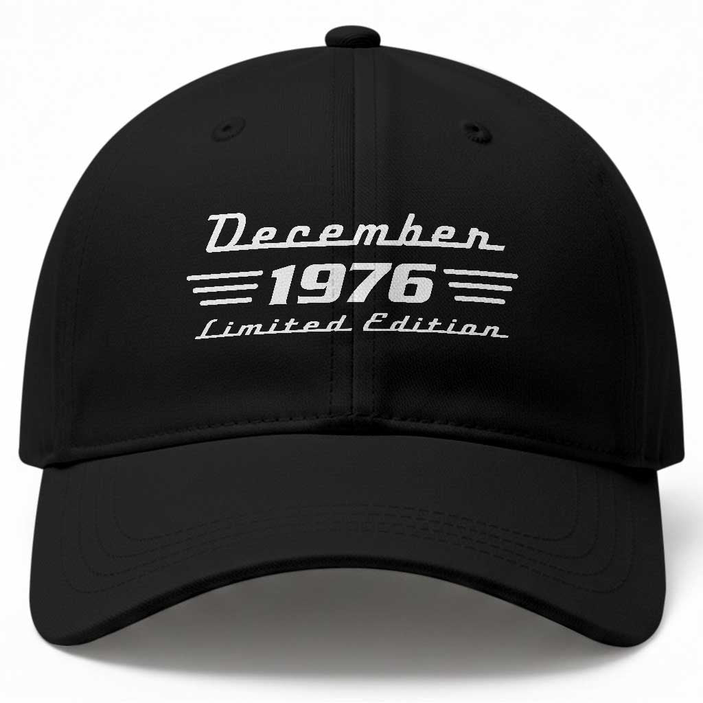 1976 December 50th Birthday Baseball Cap Vintage Limited Edition 50 Year Old Gift